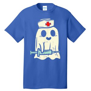 Ghost Nurses Halloween Crew Funny Costume Scrub Top Funny Gift Tall T-Shirt