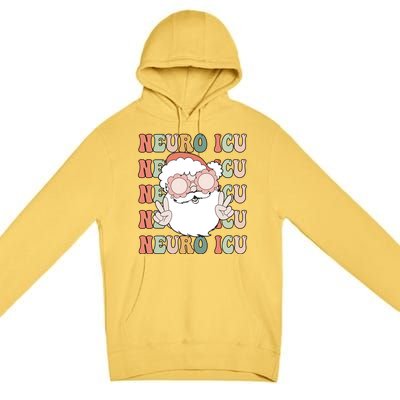 Groovy Neuro Icu Christmas Neurology Squad Secret Santa Gift Premium Pullover Hoodie