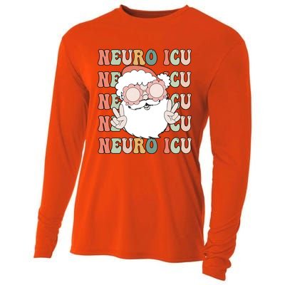 Groovy Neuro Icu Christmas Neurology Squad Secret Santa Gift Cooling Performance Long Sleeve Crew