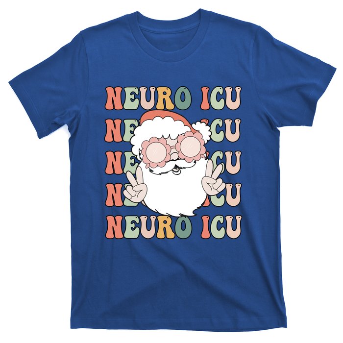 Groovy Neuro Icu Christmas Neurology Squad Secret Santa Gift T-Shirt