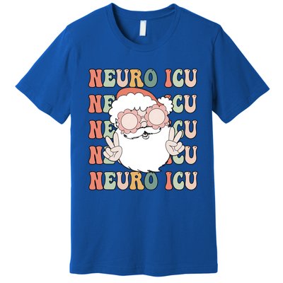 Groovy Neuro Icu Christmas Neurology Squad Secret Santa Gift Premium T-Shirt