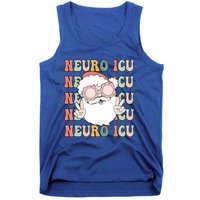 Groovy Neuro Icu Christmas Neurology Squad Secret Santa Gift Tank Top