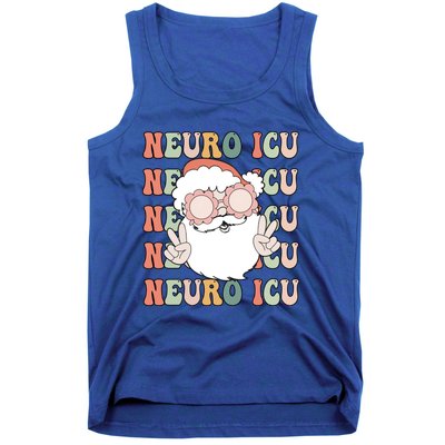 Groovy Neuro Icu Christmas Neurology Squad Secret Santa Gift Tank Top