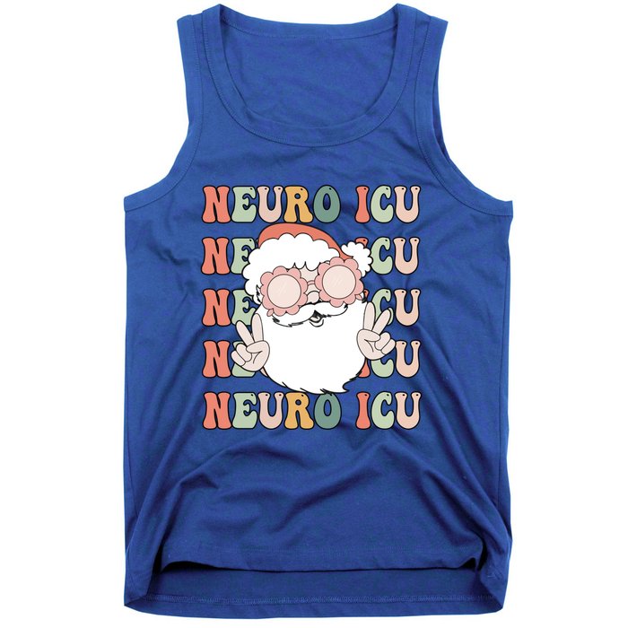 Groovy Neuro Icu Christmas Neurology Squad Secret Santa Gift Tank Top