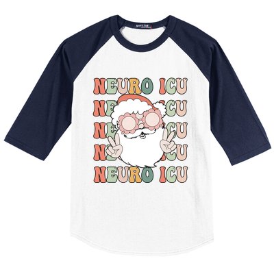 Groovy Neuro Icu Christmas Neurology Squad Secret Santa Gift Baseball Sleeve Shirt