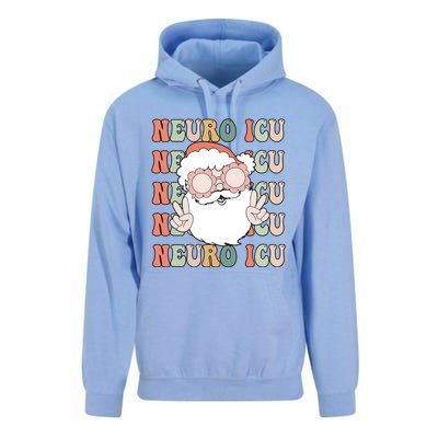 Groovy Neuro Icu Christmas Neurology Squad Secret Santa Gift Unisex Surf Hoodie