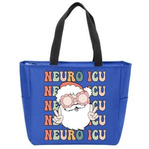 Groovy Neuro Icu Christmas Neurology Squad Secret Santa Gift Zip Tote Bag