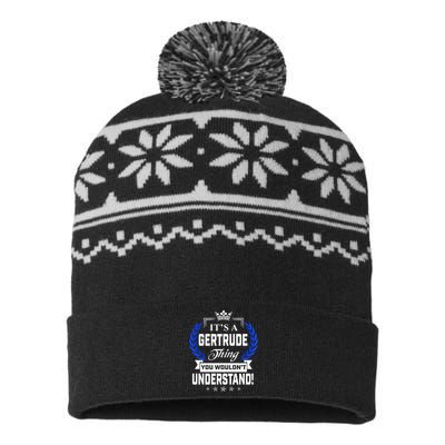 Gertrude Name Its' A Gertrude Thing You Wouldn't Understand USA-Made Snowflake Beanie