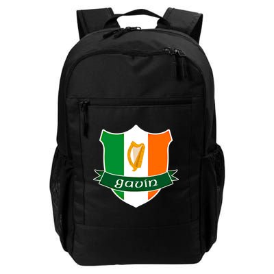 Gavin Name Irish Gift Irish Flag Harp Crest Backpack