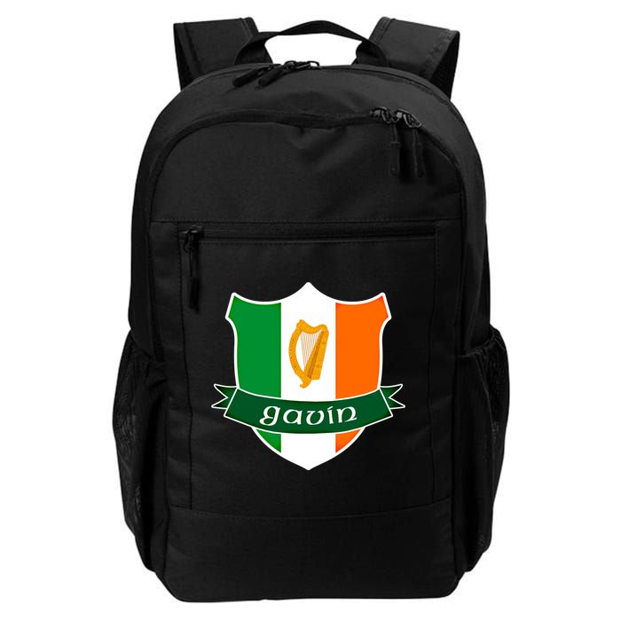 Gavin Name Irish Gift Irish Flag Harp Crest Backpack