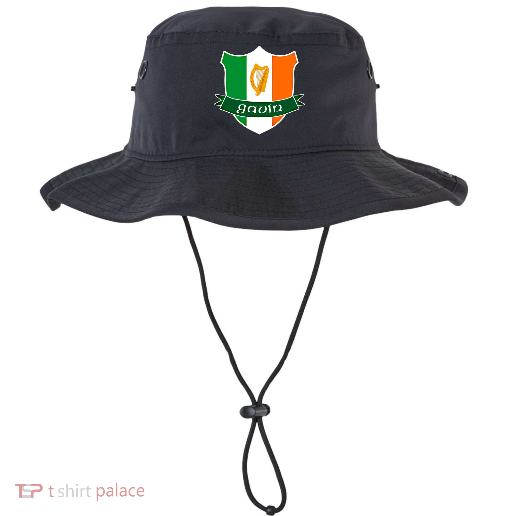 Gavin Name Irish Gift Irish Flag Harp Crest Bucket Hat