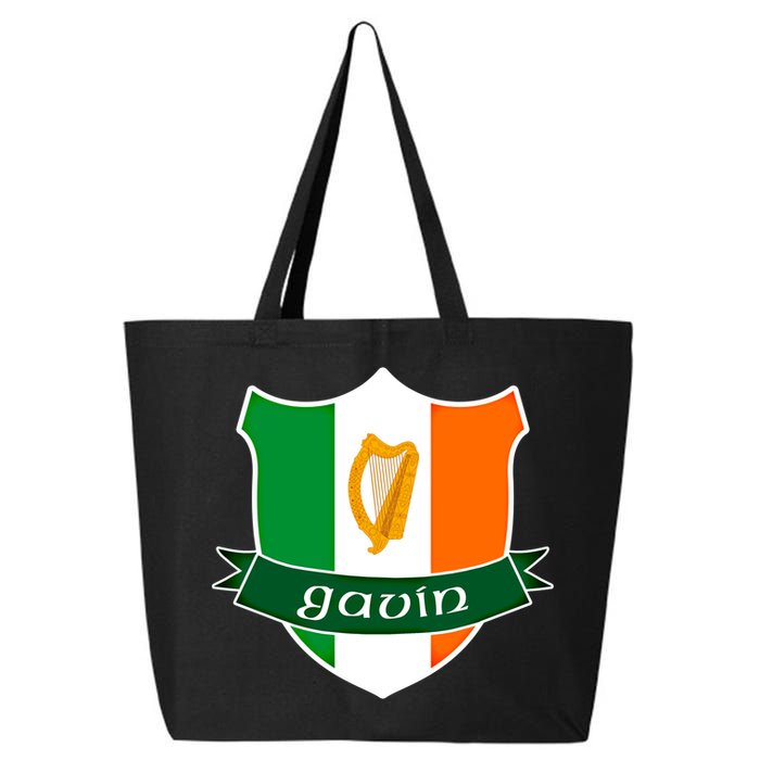 Gavin Name Irish Gift Irish Flag Harp Crest 25L Jumbo Tote