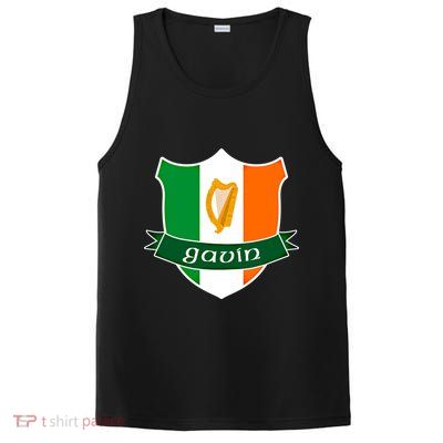 Gavin Name Irish Gift Irish Flag Harp Crest PosiCharge Competitor Tank