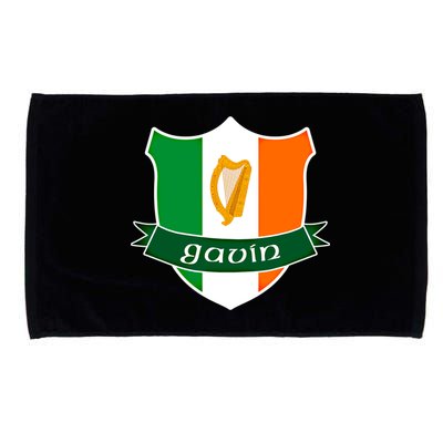Gavin Name Irish Gift Irish Flag Harp Crest Microfiber Hand Towel