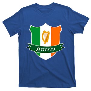 Gavin Name Irish Gift Irish Flag Harp Crest T-Shirt