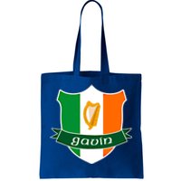 Gavin Name Irish Gift Irish Flag Harp Crest Tote Bag