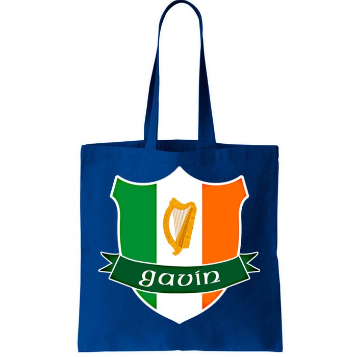 Gavin Name Irish Gift Irish Flag Harp Crest Tote Bag