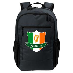 Gavin Name Irish Gift Irish Flag Harp Crest Daily Commute Backpack