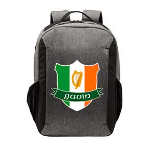 Gavin Name Irish Gift Irish Flag Harp Crest Vector Backpack