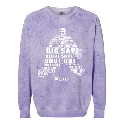 Gift Novelty Ice Hockey Goalie Shut Out Funny Great Gift Colorblast Crewneck Sweatshirt