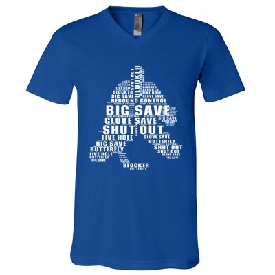 Gift Novelty Ice Hockey Goalie Shut Out Funny Great Gift V-Neck T-Shirt