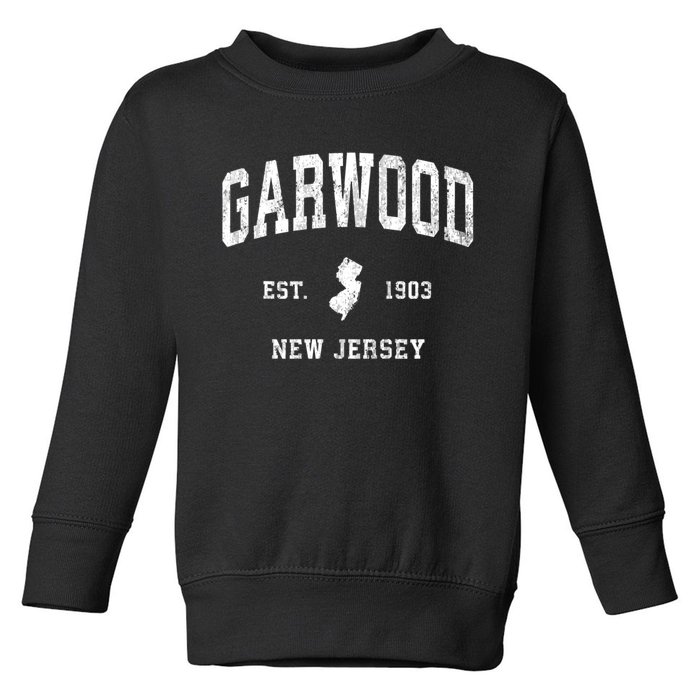 Garwood New Jersey Nj Vintage Athletic Sports Toddler Sweatshirt