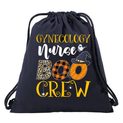 Gynecology Nurse Leopard Nursing Halloween Costume Boo Crew Gift Drawstring Bag