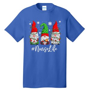 Gnomes Nurse Life Funny Christmas Holiday Funny Tall T-Shirt