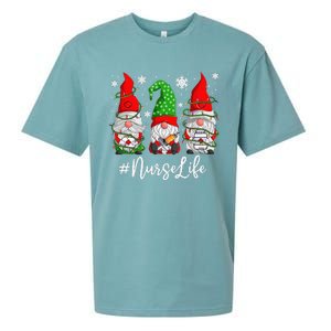 Gnomes Nurse Life Funny Christmas Holiday Funny Sueded Cloud Jersey T-Shirt