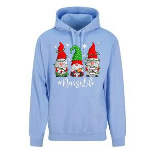 Gnomes Nurse Life Funny Christmas Holiday Funny Unisex Surf Hoodie