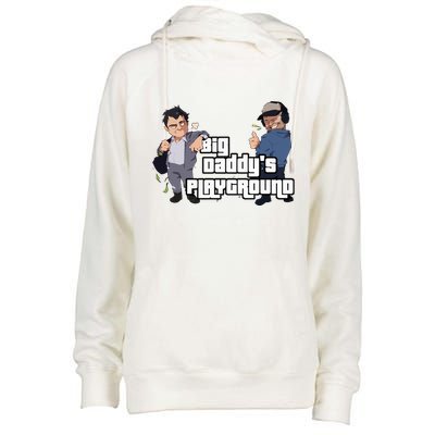 Geekvention Ned Luke Big DaddyS Playground Womens Funnel Neck Pullover Hood