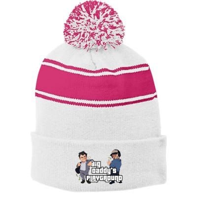 Geekvention Ned Luke Big DaddyS Playground Stripe Pom Pom Beanie