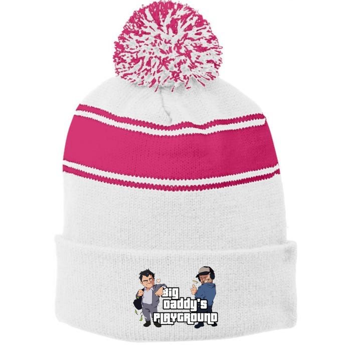 Geekvention Ned Luke Big DaddyS Playground Stripe Pom Pom Beanie