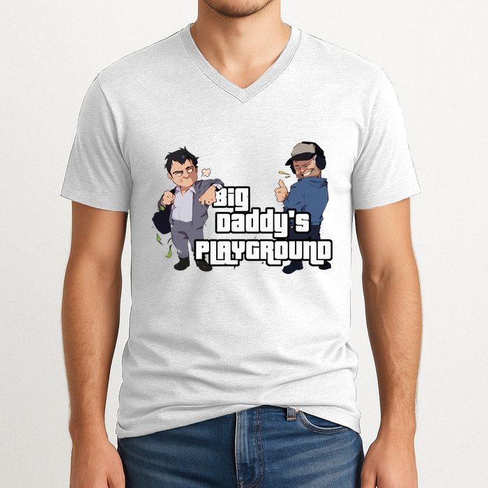 Geekvention Ned Luke Big DaddyS Playground V-Neck T-Shirt