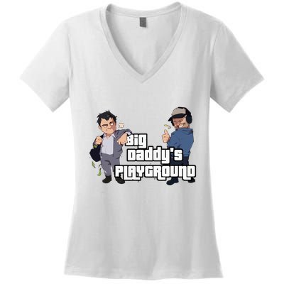 Geekvention Ned Luke Big DaddyS Playground Women's V-Neck T-Shirt