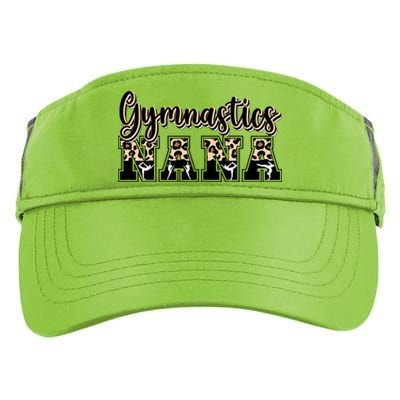 Gymnastics Nana Leopard Grandma Nana Of A Gymnast Nana Meaningful Gift Adult Drive Performance Visor