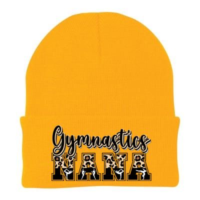 Gymnastics Nana Leopard Grandma Nana Of A Gymnast Nana Meaningful Gift Knit Cap Winter Beanie