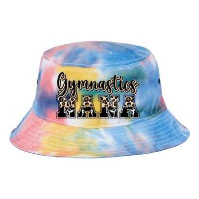 Gymnastics Nana Leopard Grandma Nana Of A Gymnast Nana Meaningful Gift Tie Dye Newport Bucket Hat