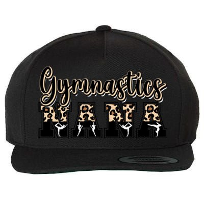 Gymnastics Nana Leopard Grandma Nana Of A Gymnast Nana Meaningful Gift Wool Snapback Cap