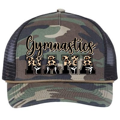 Gymnastics Nana Leopard Grandma Nana Of A Gymnast Nana Meaningful Gift Retro Rope Trucker Hat Cap