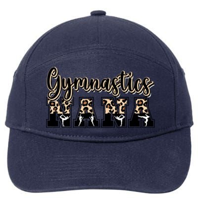 Gymnastics Nana Leopard Grandma Nana Of A Gymnast Nana Meaningful Gift 7-Panel Snapback Hat