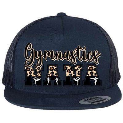 Gymnastics Nana Leopard Grandma Nana Of A Gymnast Nana Meaningful Gift Flat Bill Trucker Hat