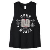 Guns N Moses Israeli Defense Force IDF Women's Racerback Cropped Tank