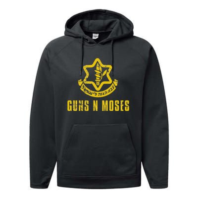 Guns N Moses Israel Defense Forces IDF Tzahal Krav Maga Performance Fleece Hoodie