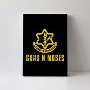 Guns N Moses Israel Defense Forces IDF Tzahal Krav Maga Canvas