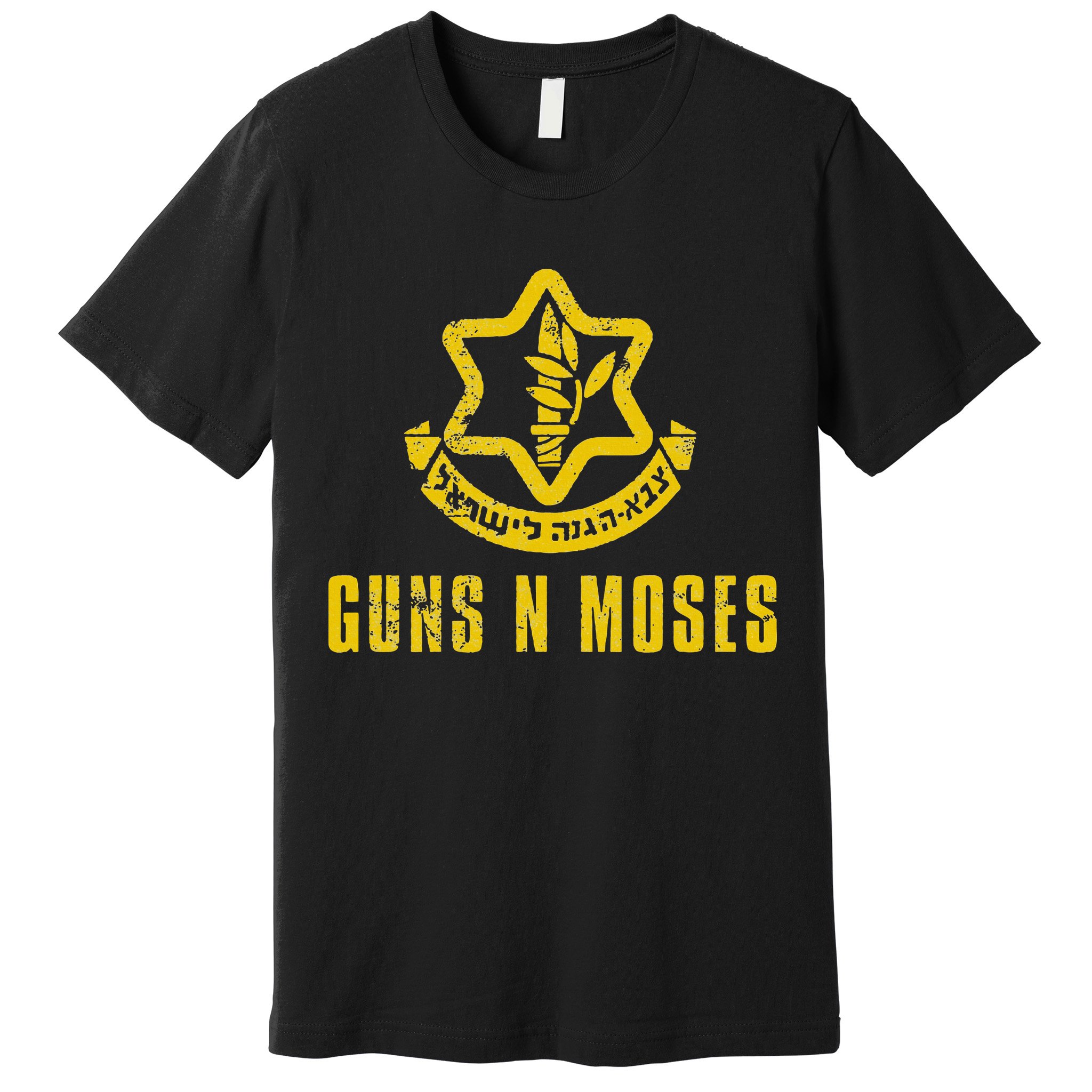 Guns N Moses Israel Defense Forces IDF Tzahal Krav Maga Premium T-Shirt