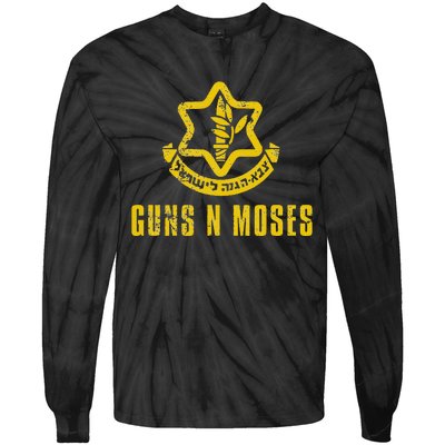 Guns N Moses Israel Defense Forces IDF Tzahal Krav Maga Tie-Dye Long Sleeve Shirt