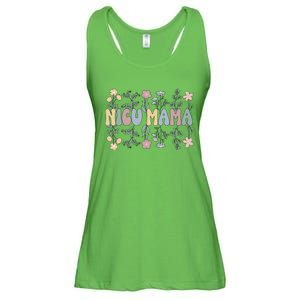 Groovy NICU Mama Flowers Mother Of A NICU Warrior Ladies Essential Flowy Tank