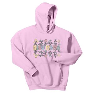 Groovy NICU Mama Flowers Mother Of A NICU Warrior Kids Hoodie