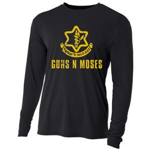 Guns N Moses Israel Defense Forces Idf Tzahal Krav Maga Cooling Performance Long Sleeve Crew